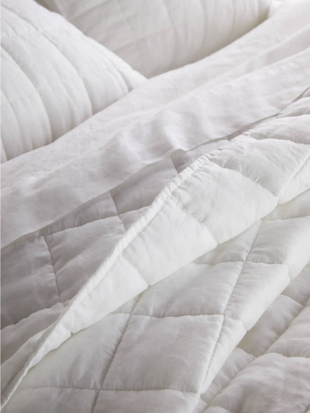 Quince Organic Airy Gauze Box Quilt White King/Cal King NWT Luxury Bedding - Picture 7 of 14